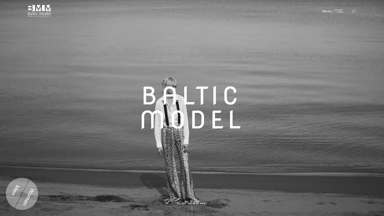 Baltic Model Management – model agency in Vilnius Front page of the Baltic Model Management website