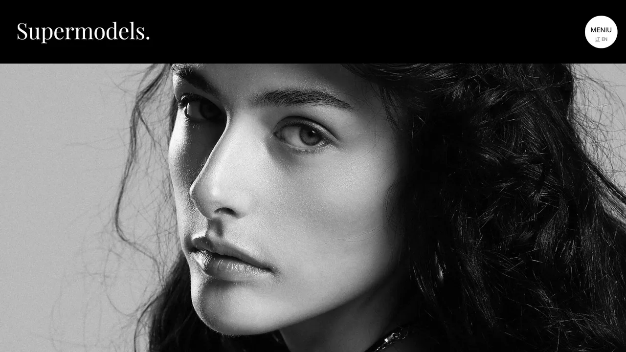 Supermodels – model agency in Vilnius Front page of the Supermodels model agency website