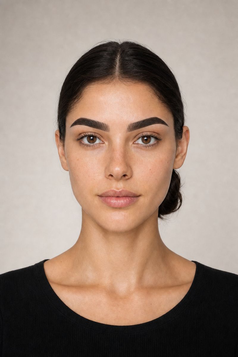 Mid-2010s eyebrows: very bold, sharply outlined, with a lighter start