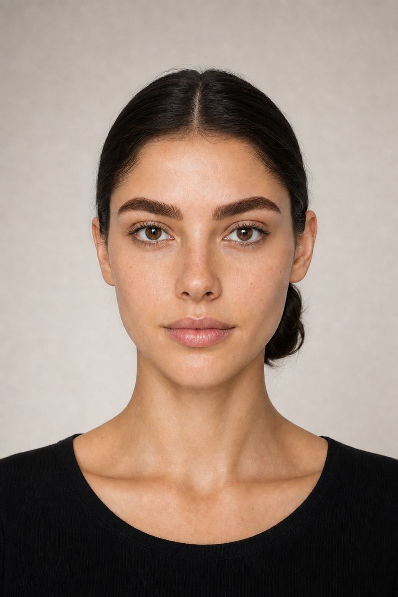 Henna brows with a stain on the skin