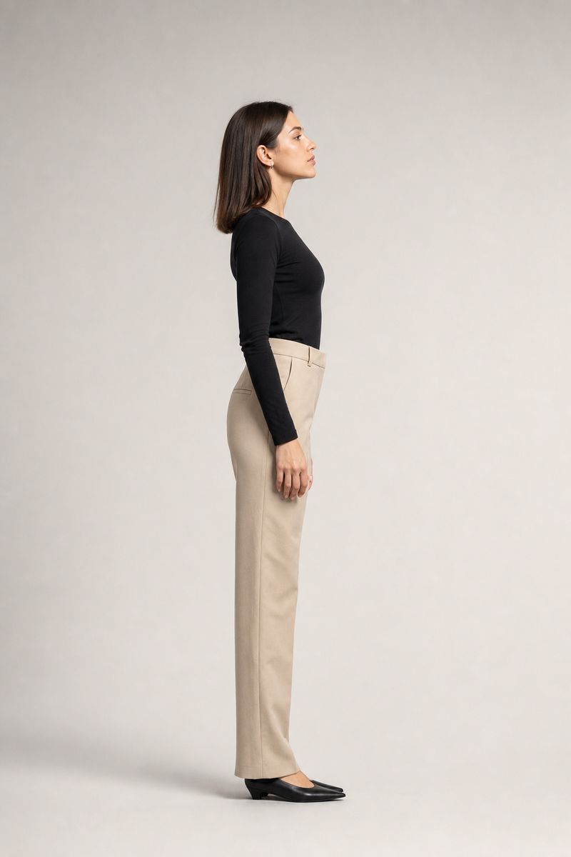 Model pose: profile