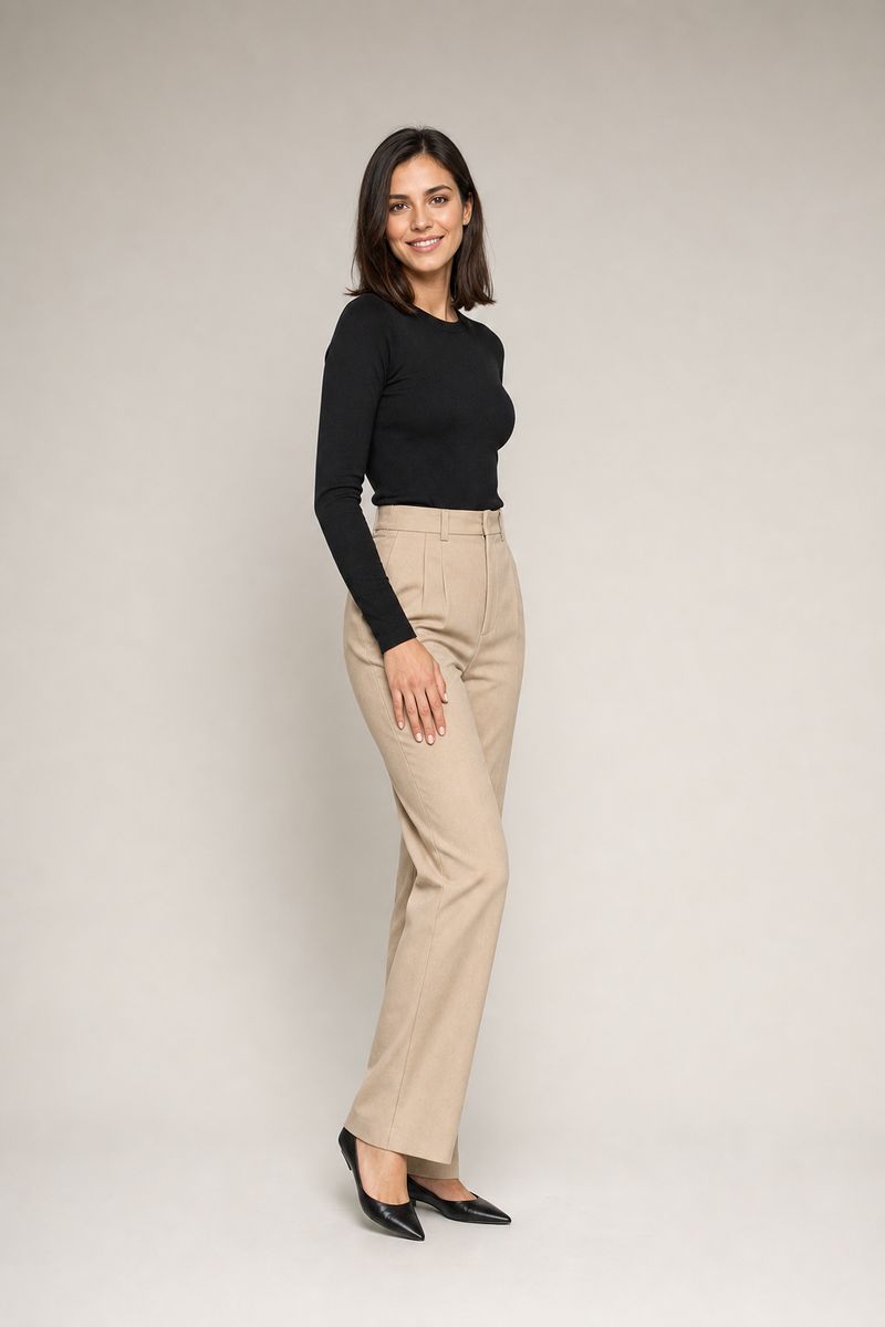 Model pose: three-quarter turn