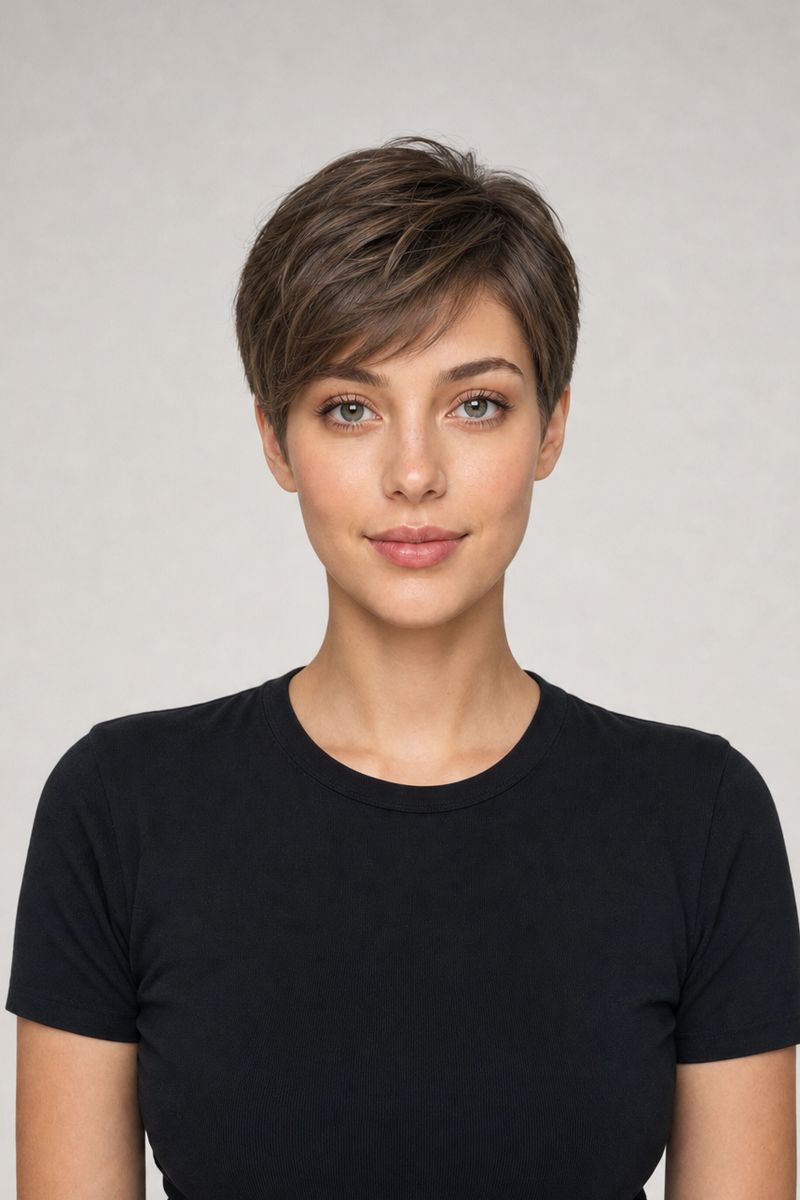 Oval face shape: pixie cut Oval face shape: pixie cut